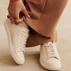 Sézane Souliers Jack trainers, ecru, 39 (US 8, fit closer to 7.5)